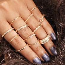 Load image into Gallery viewer, Vintage Geometric Knuckle Rings Set